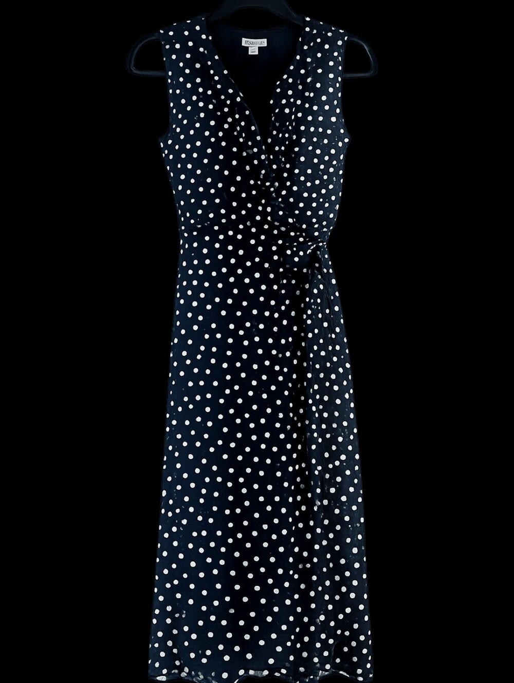 NWT Bar III Assymetrical Black Polka Dot Wrap Dress - Picture 1 of 13